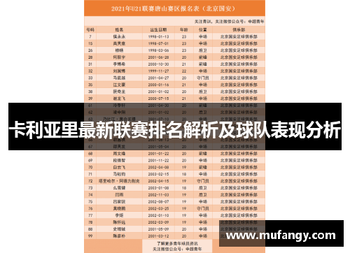 卡利亚里最新联赛排名解析及球队表现分析